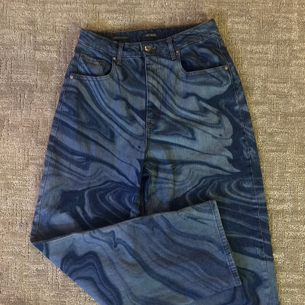 Stylish Blue Highest Rise Baggy  Jeans